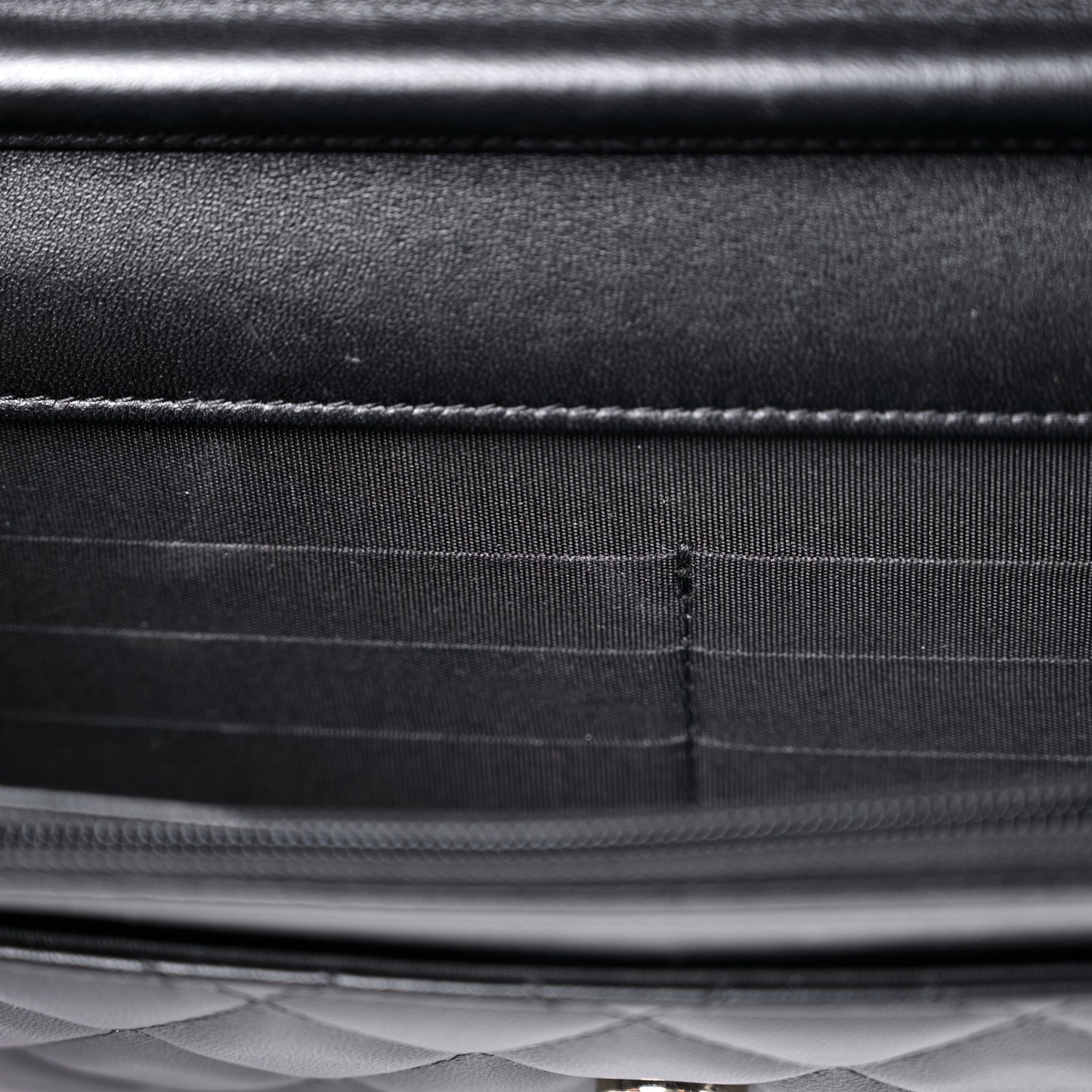 Lambskin Quilted Chain Around Wallet On Chain WOC Black