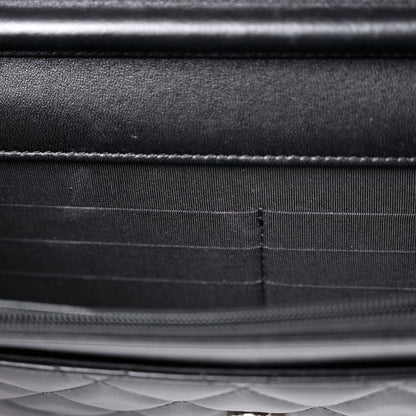 Chanel Lambskin Quilted Chain Around Wallet On Chain WOC Black 12 of 15