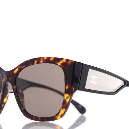 Chanel Acetate 18K White Gold Butterfly Sunglasses 5429 Dark Tortoise 7 of 8