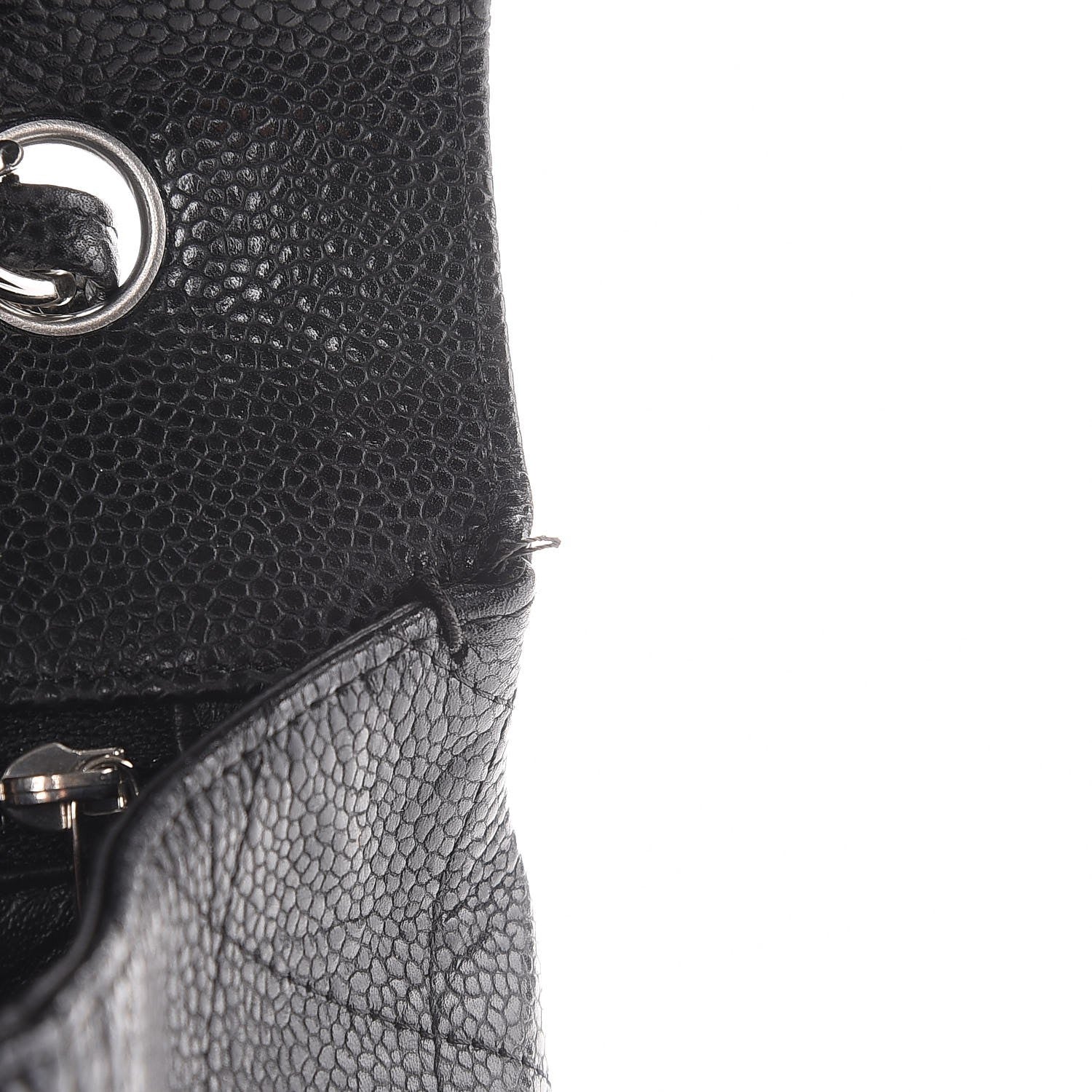Chanel Caviar Quilted Jumbo Single Flap Black 8 of 9