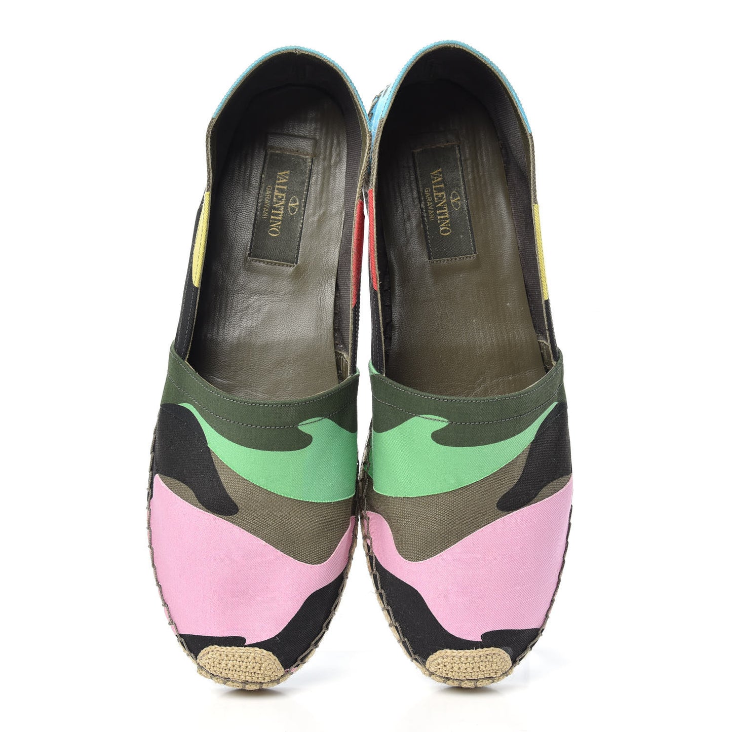 Canvas Camouflage Espadrille Flats 39 Muticolor