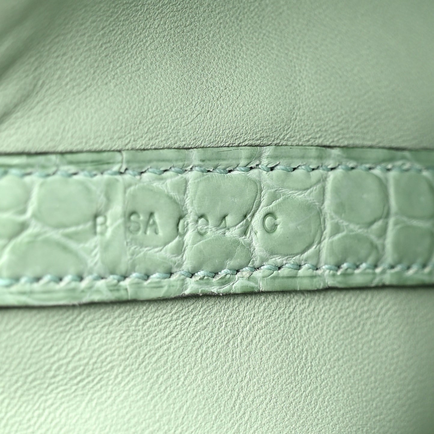 Matte Alligator Picotin Lock 18 Vert D Eau Vert D'Eau
