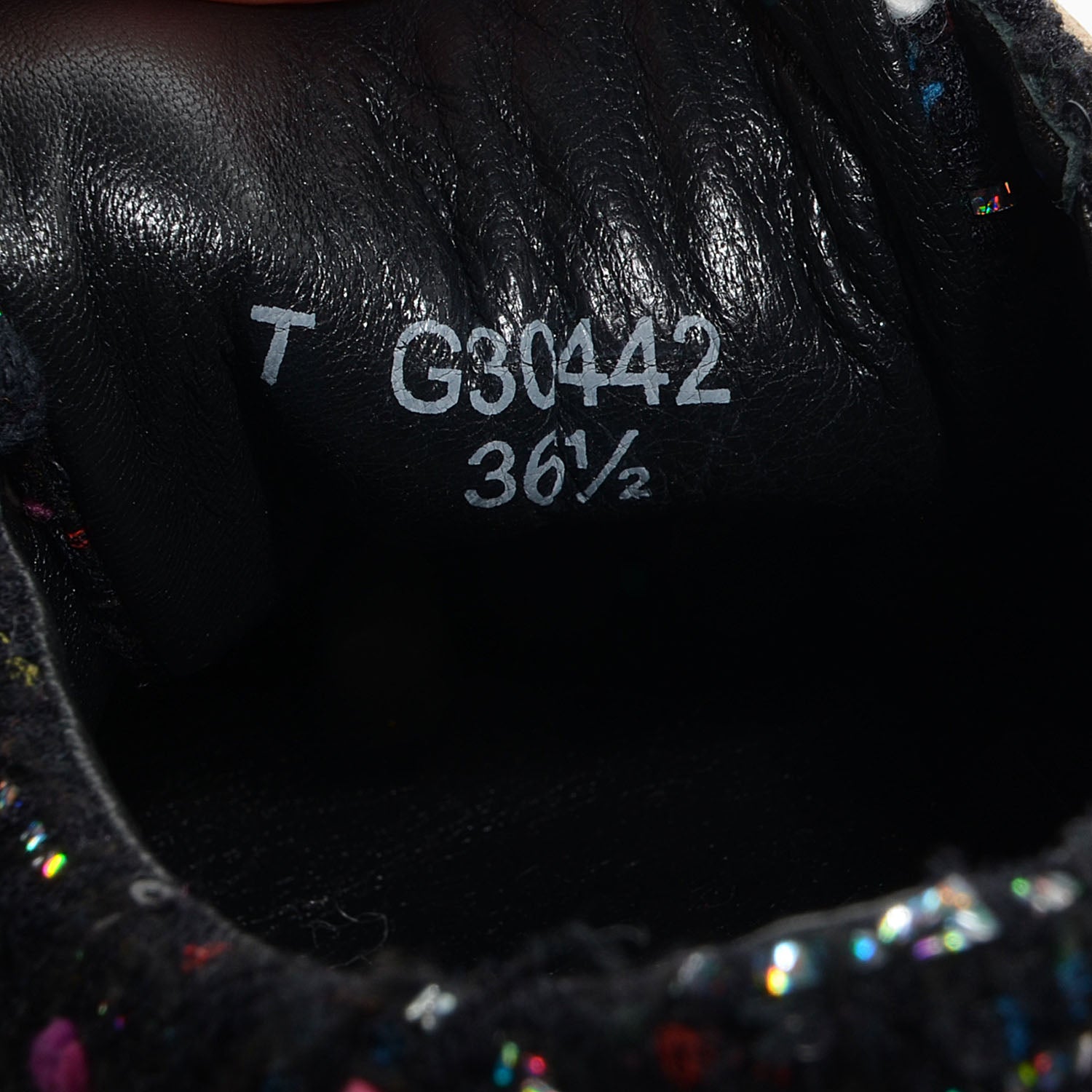 Chanel Tweed Lambskin Runway Sneakers Black 36.5 4 of 5