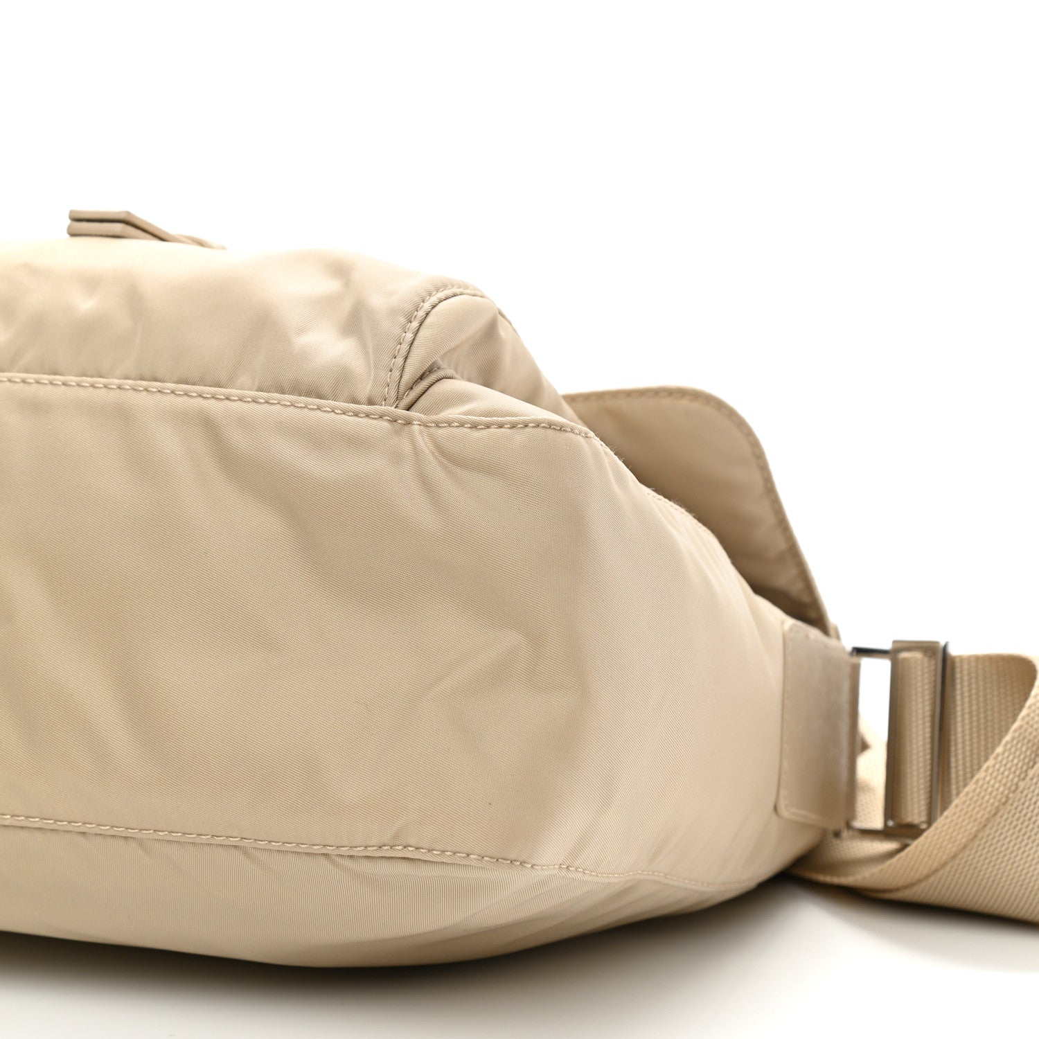 Prada Re-Nylon Vela Saffiano Pocket Single Buckle Messenger Shoulder Bag Deserto 9 of 11
