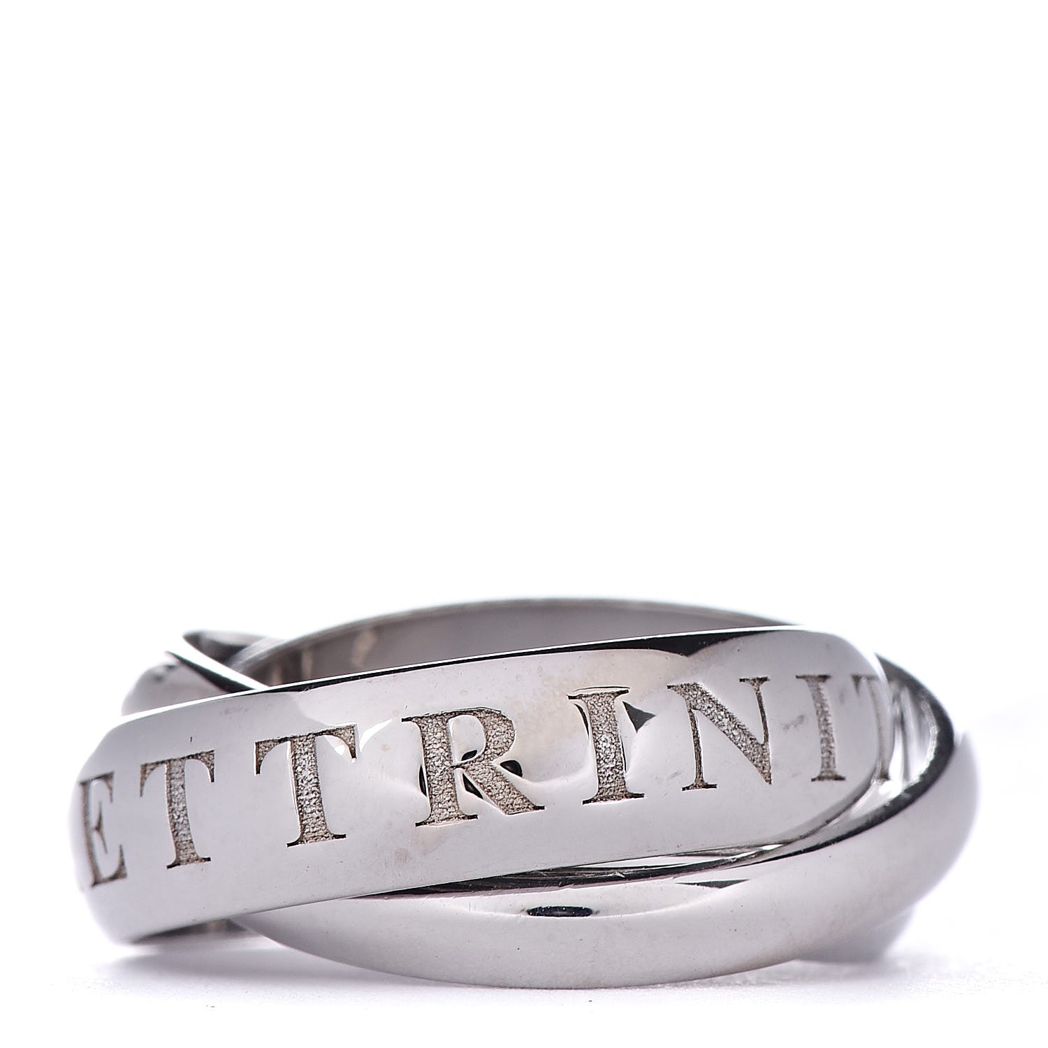 Cartier 18K White Gold 98 Xmas Limited Trinity Ring 52 6 3 of 4