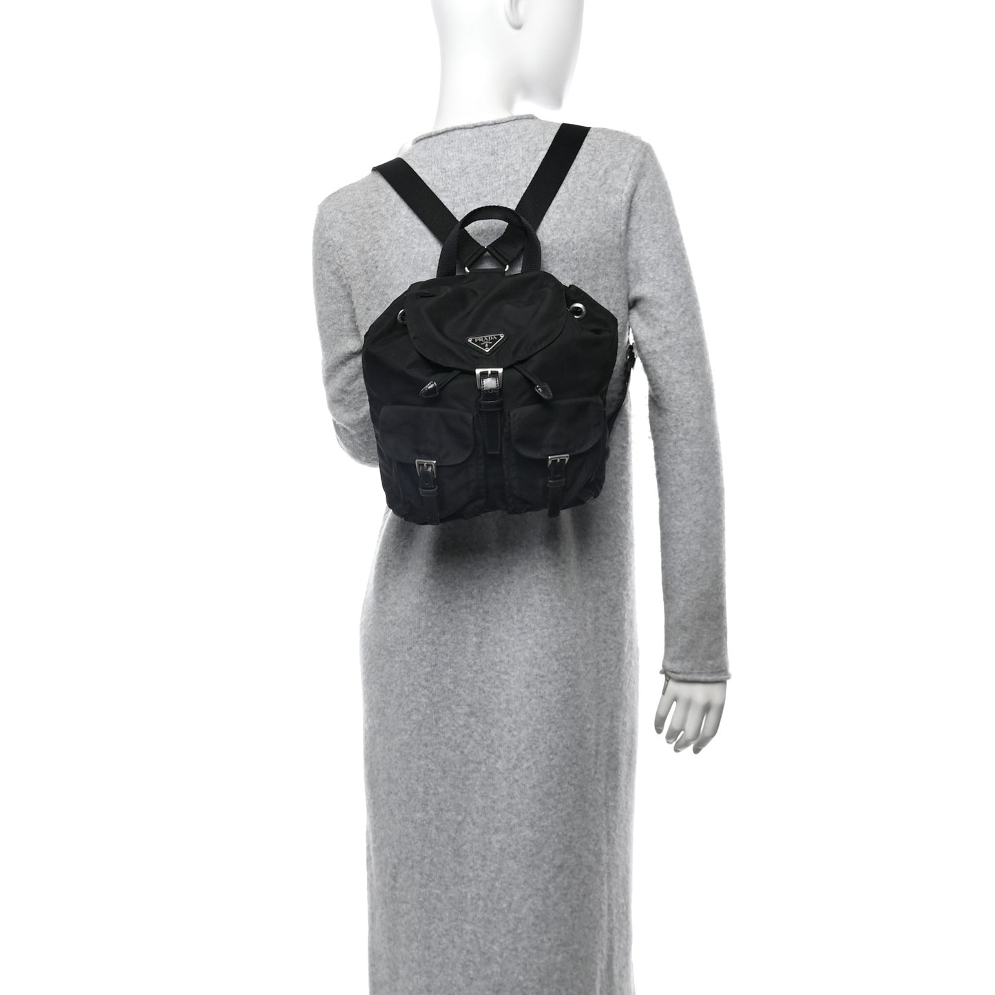 Tessuto Nylon Vela Small Backpack Black