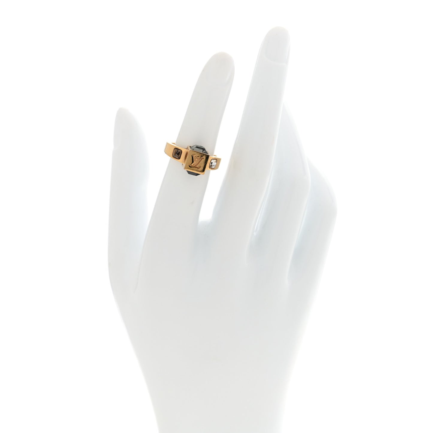 Metal Swarovski Gamble Ring Small 47 4 Azur Gold