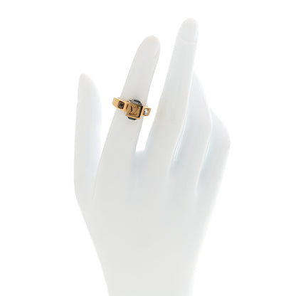 Louis Vuitton Metal Swarovski Gamble Ring Small 47 4 Azur Gold 2 of 6