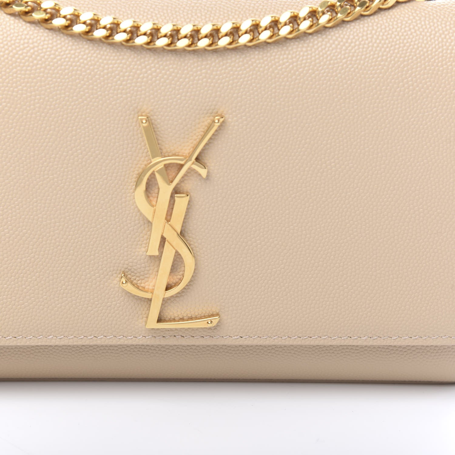 Saint Laurent Grain De Poudre Small Monogram Kate Satchel Nude Powder 8 of 8