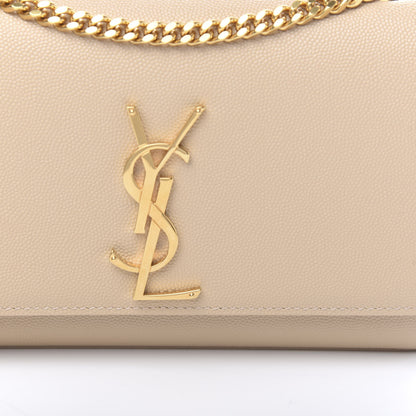 Saint Laurent Grain De Poudre Small Monogram Kate Satchel Nude Powder 8 of 8