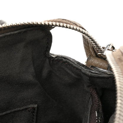 Fendi Vitello Stampa Granata Macro Stitchings Medium By The Way Boston Bag Tartufo 15 of 15