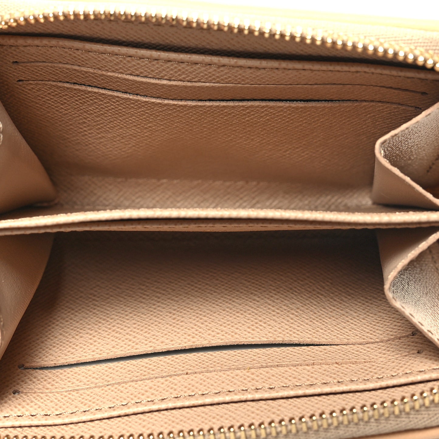 Lurex Jacquard Monogram Zippy Coin Purse Beige