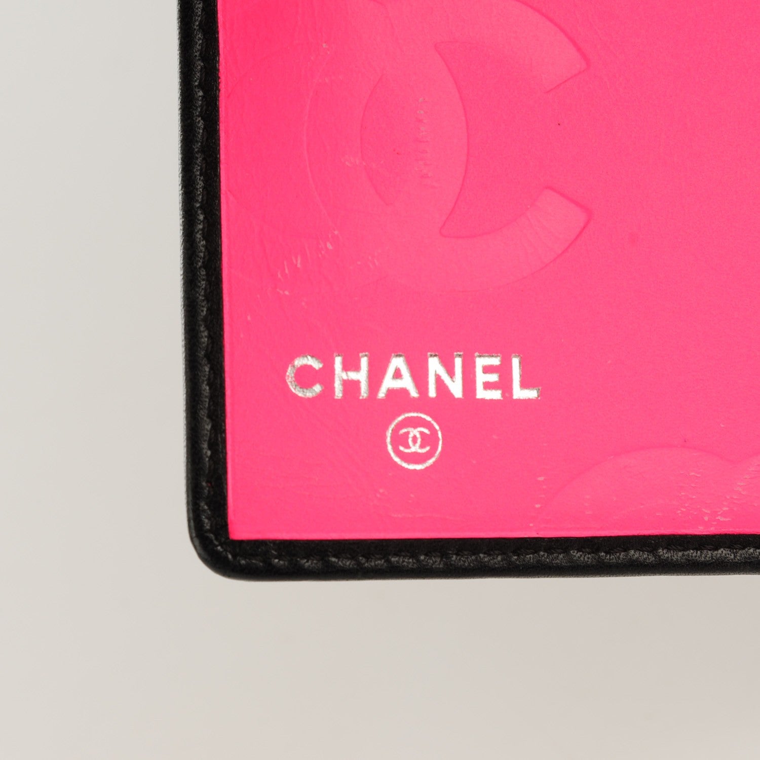 Chanel Calfskin Quilted Cambon Yen Wallet Black White 6 of 8