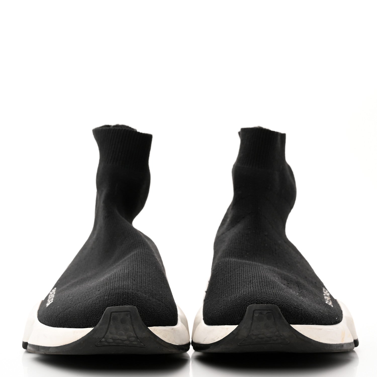 Balenciaga Technical 3D Recycled Knit Womens Speed Sneakers 40 Black White 2 of 13