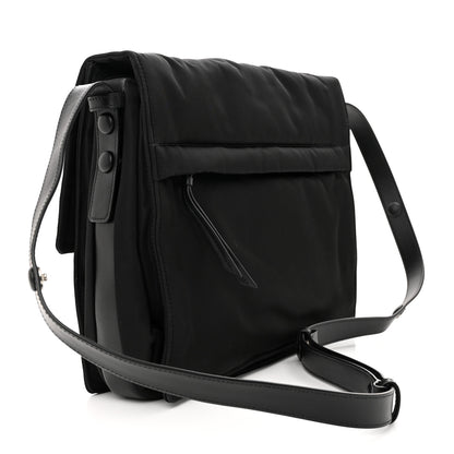 Prada Re-Nylon Vitello Padded Large Flap Shoulder Bag Black 3 of 12