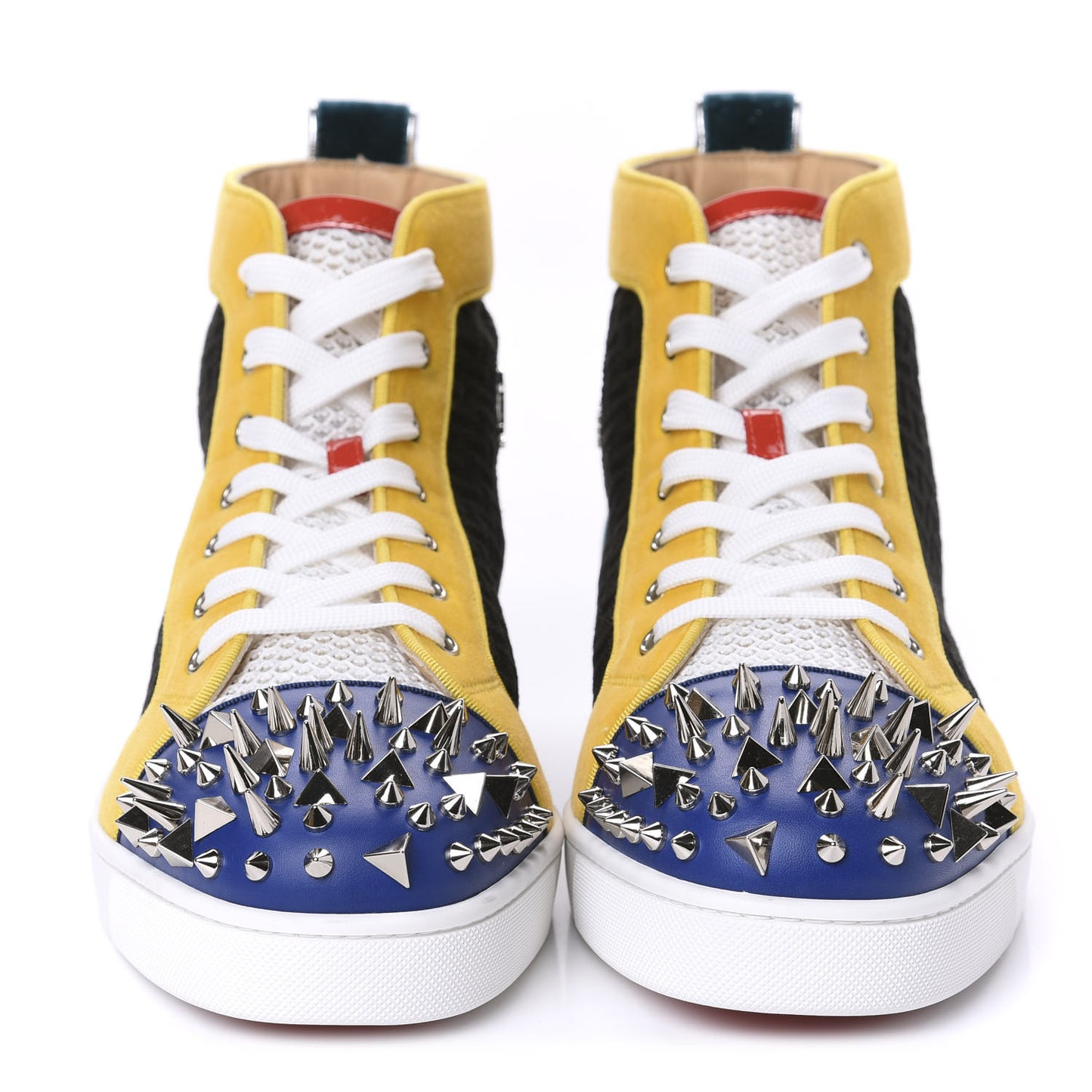 Velvet Mesh Lou Pik Pik Orlato Flat Spikes Sneakers 46 Version Multicolor