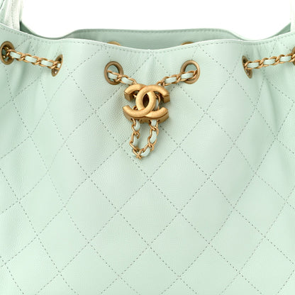 Chanel Caviar Quilted Small Chanel 25 Handbag Light Green 8 of 11