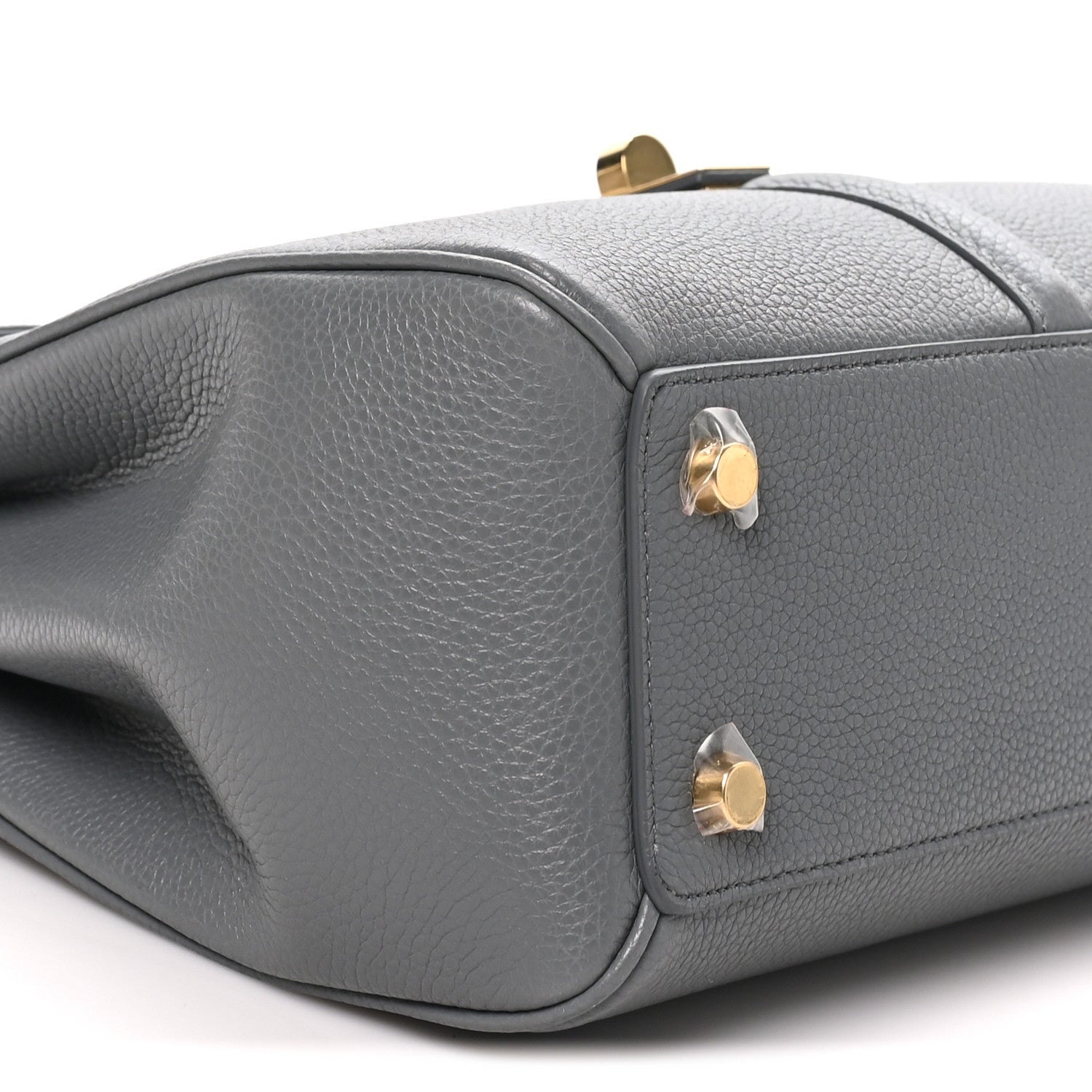 Celine Grained Calfskin Small 16 Top Handle Bag Medium Grey 9 of 10