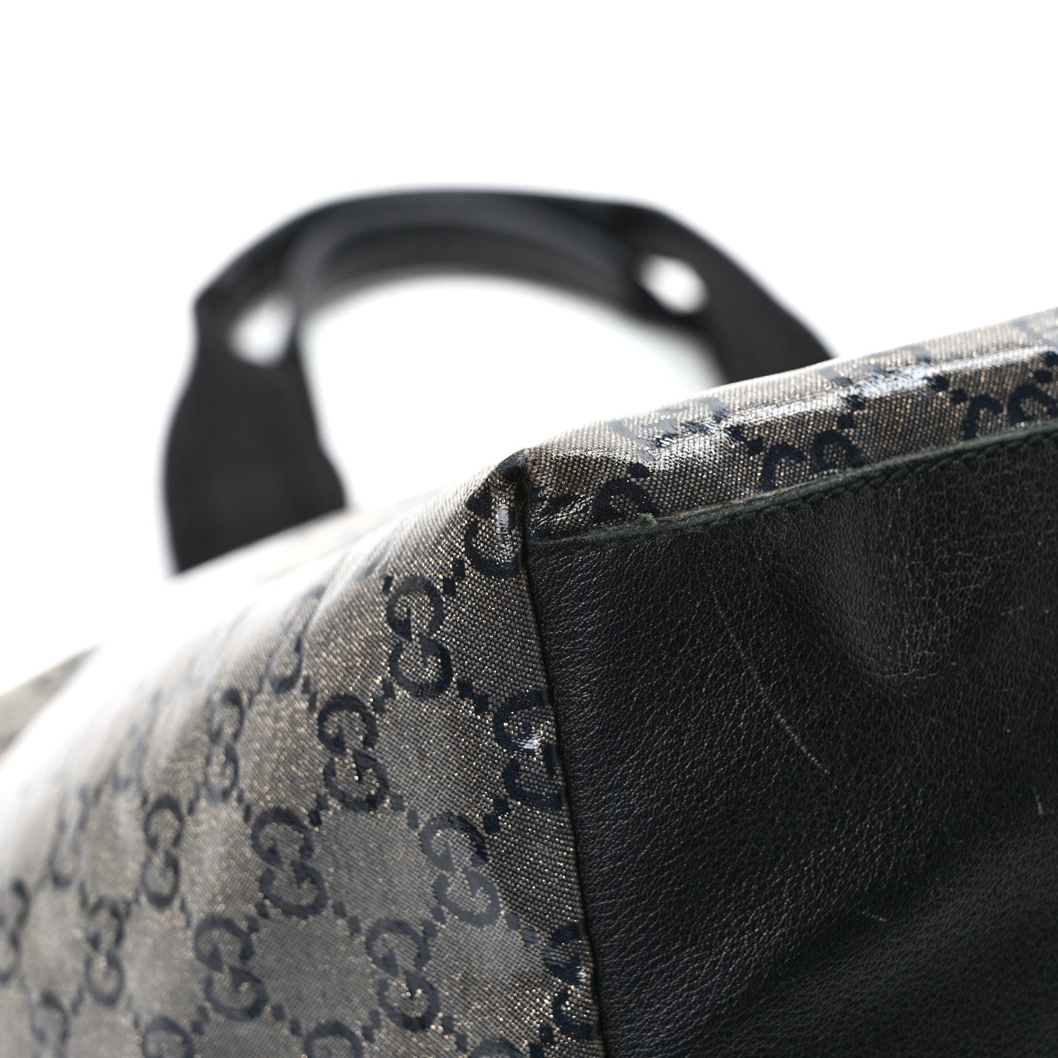 Gucci Crystal Monogram Large Bucket Tote Black 10 of 12