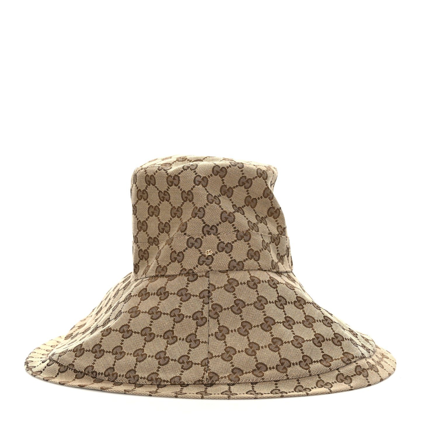 Monogram Wide Brim Hat L Beige