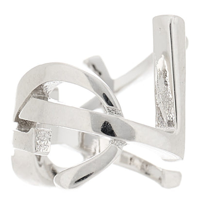 Saint Laurent Metal Small Cassandre YSL Logo Ear Cuff Earring Silver 4 of 6