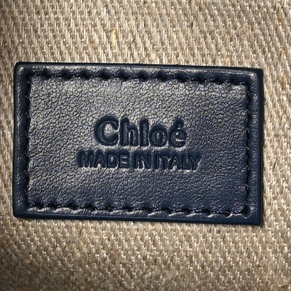 Chloe Calfskin Small Woody Tote Blue 6 of 8