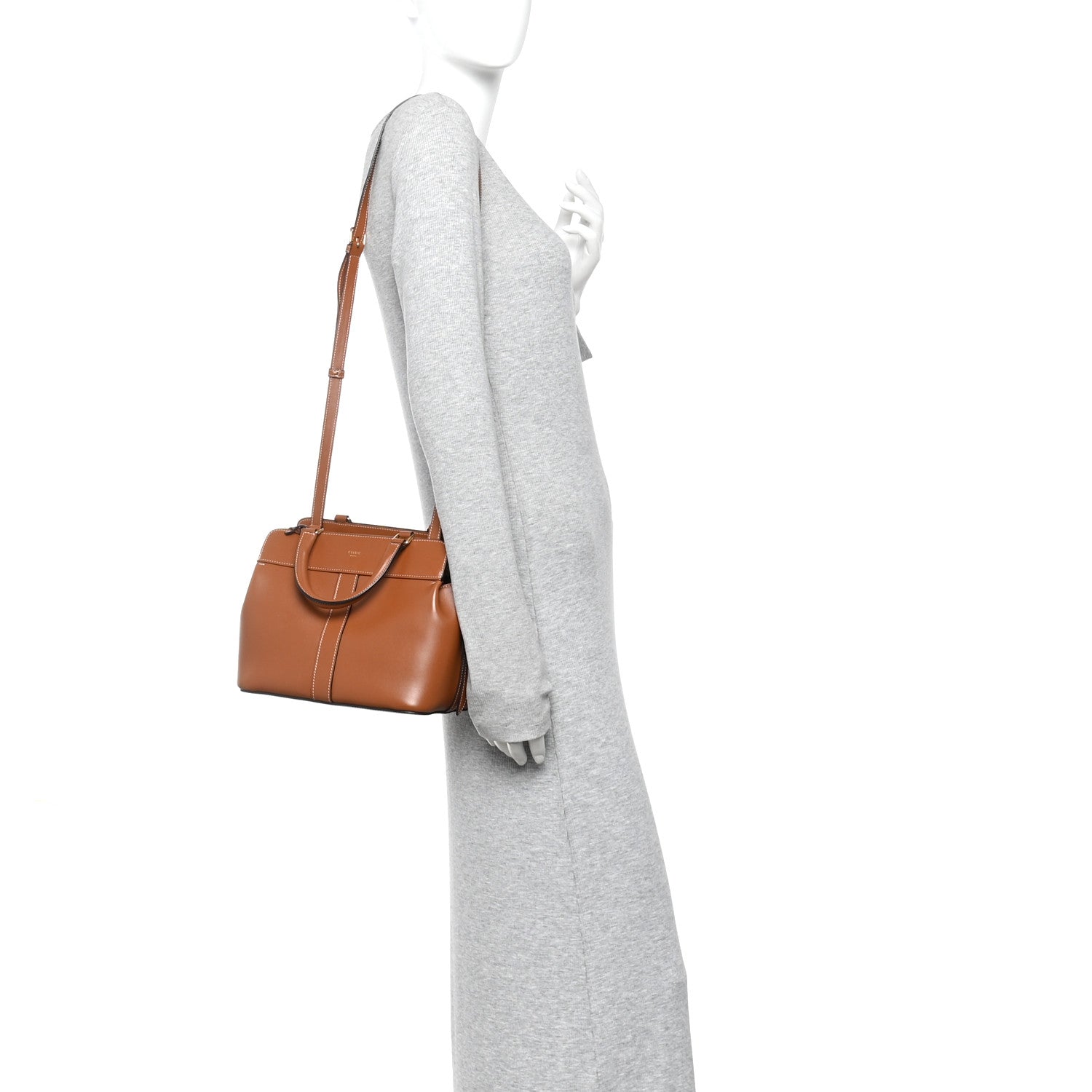 Celine Calfskin Small Cabas De France Tan 2 of 10