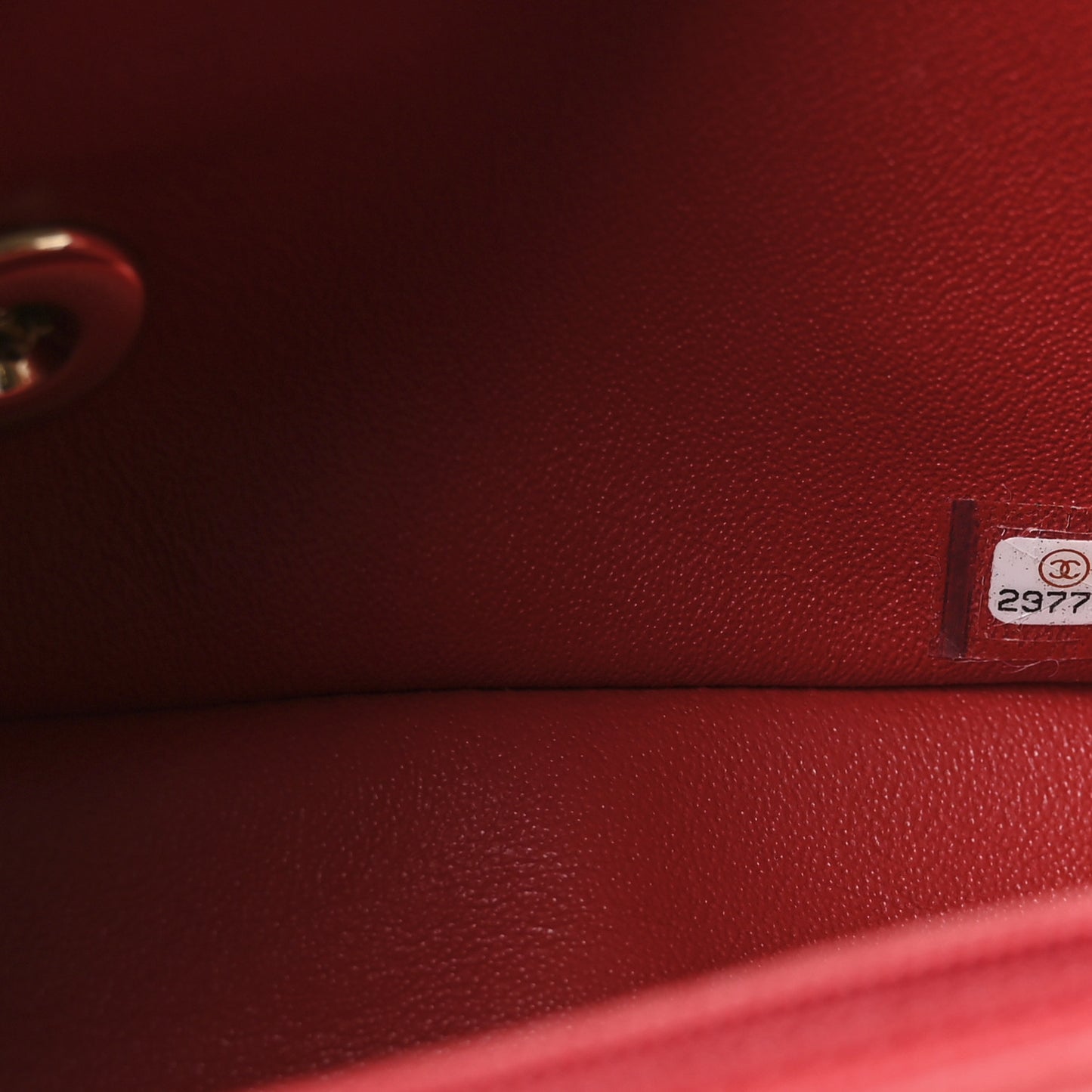 Lambskin Quilted Mini Rectangular Flap Red