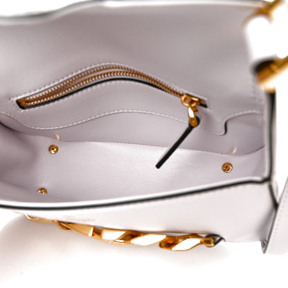 Valentino Garavani Calfskin Small Vlogo Chain Shoulder Bag Optic White 5 of 9