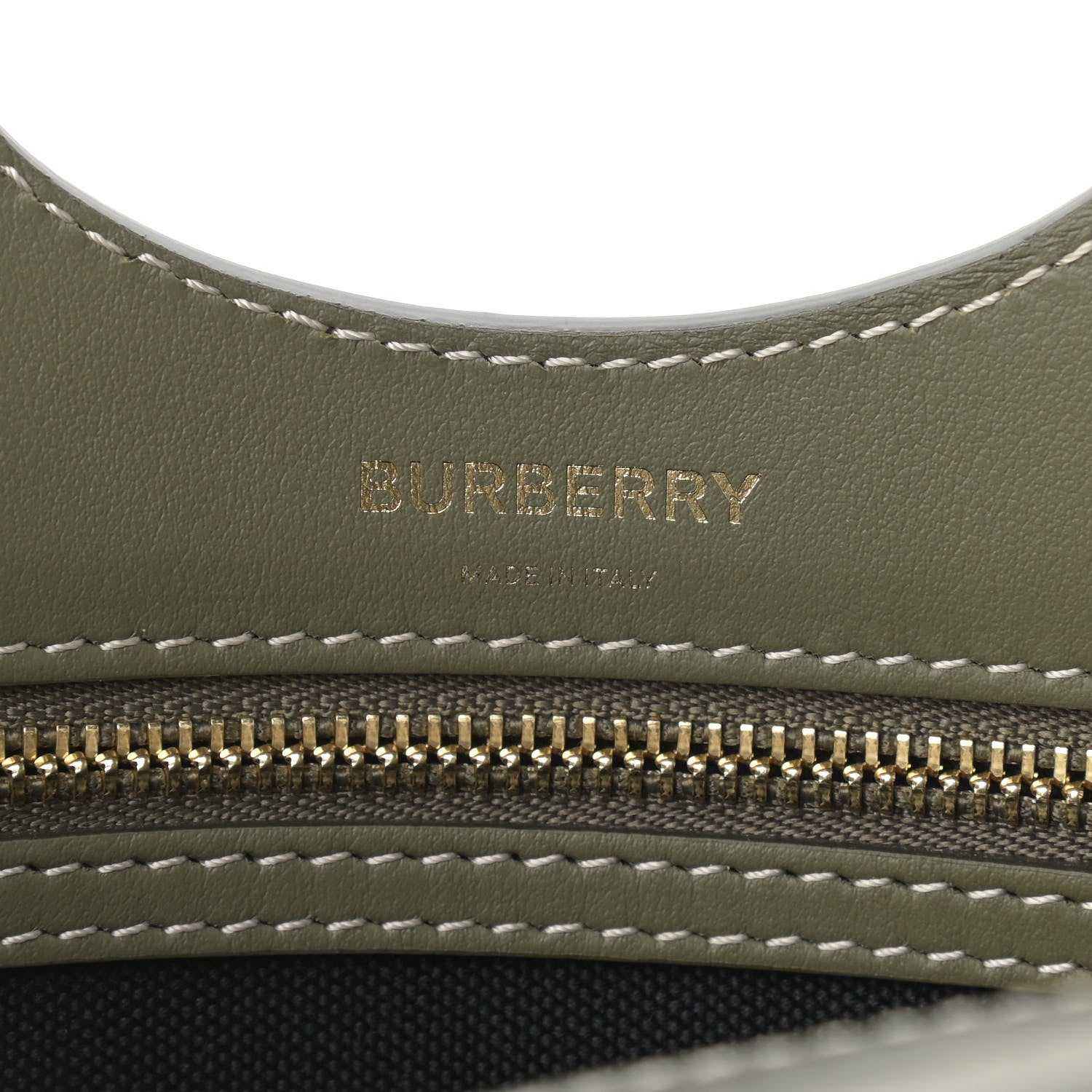 Burberry Canvas Calfskin Horseferry Print Mini Pocket Bag Dark Fern Green 8 of 9