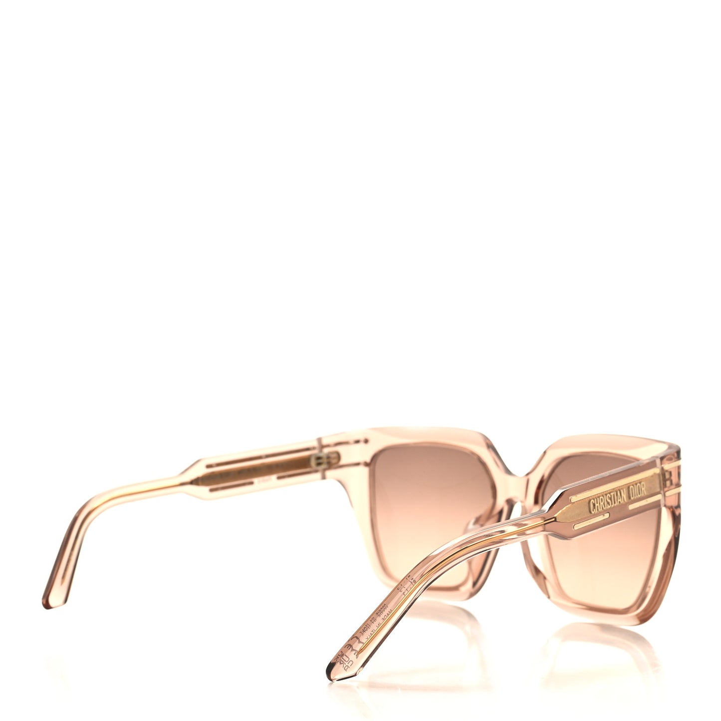 Acetate Diorsignature S10F Square Sunglasses Transparent Pink