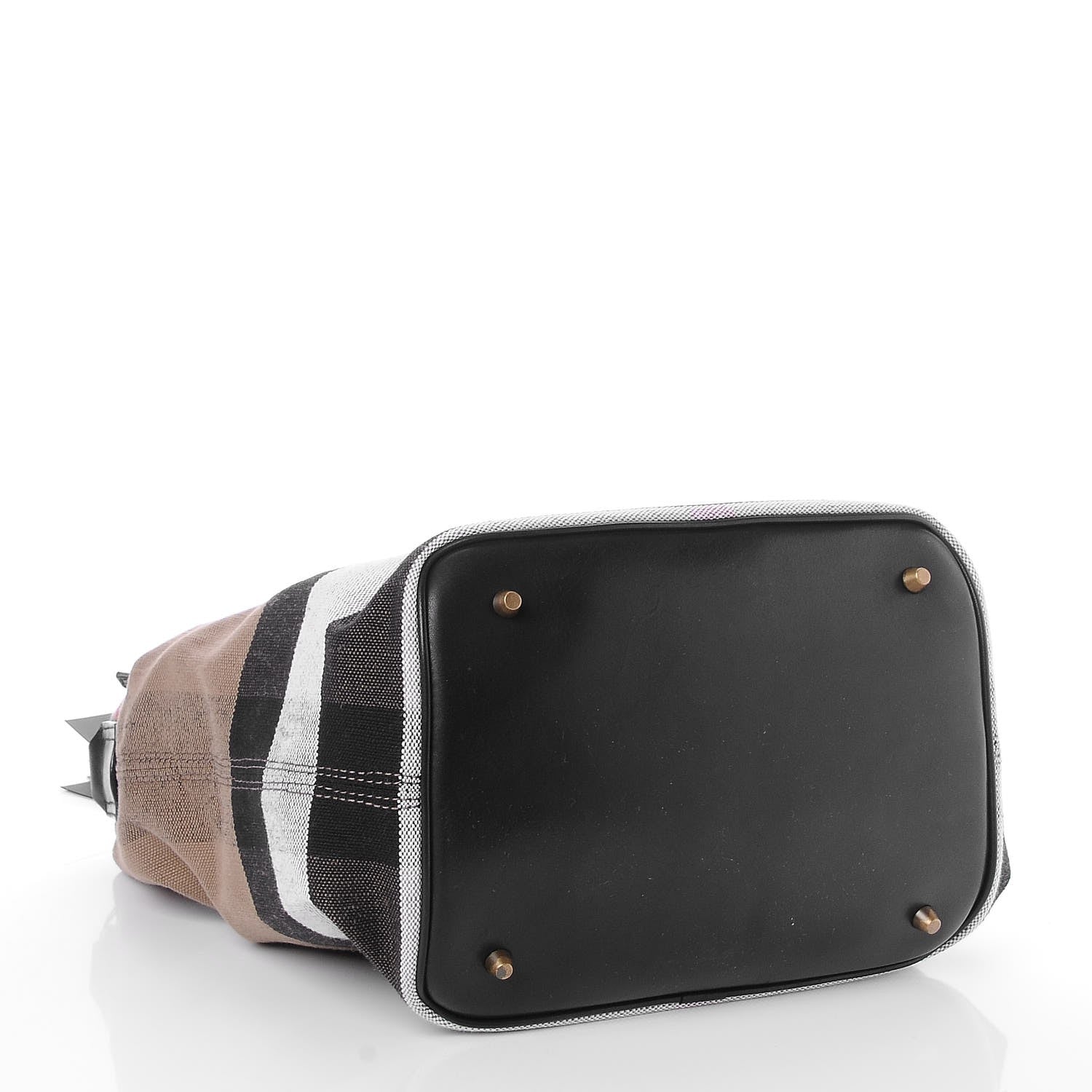 Burberry Canvas Mega Check Medium Susanna Hobo Black 5 of 9