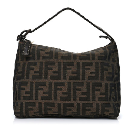 Fendi Zucca Cuoio Romano Selleria Mini Pochette Tobacco Moro 1 of 16