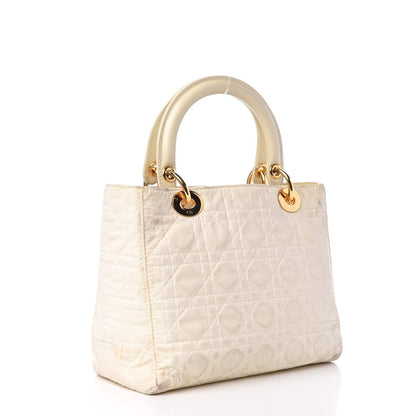 Christian Dior Nylon Cannage Medium Lady Dior White 3 of 22