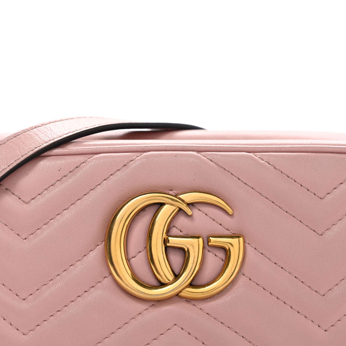 Calfskin Matelasse Small GG Marmont Chain Shoulder Bag Perfect Pink