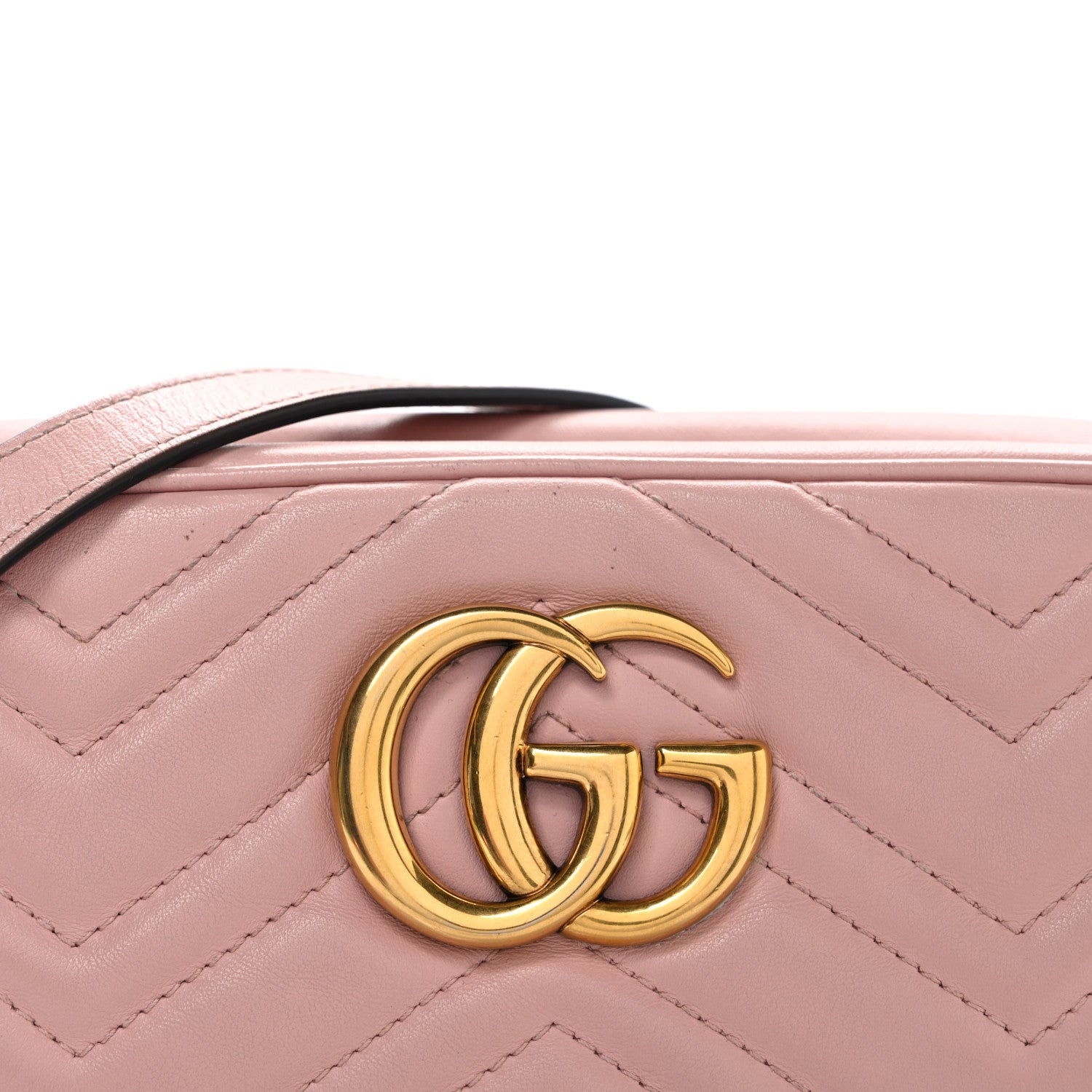 Gucci Calfskin Matelasse Small GG Marmont Chain Shoulder Bag Perfect Pink 8 of 12
