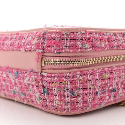 Chanel Tweed Quilted Small CC Filigree Vanity Case Pink 10 of 14