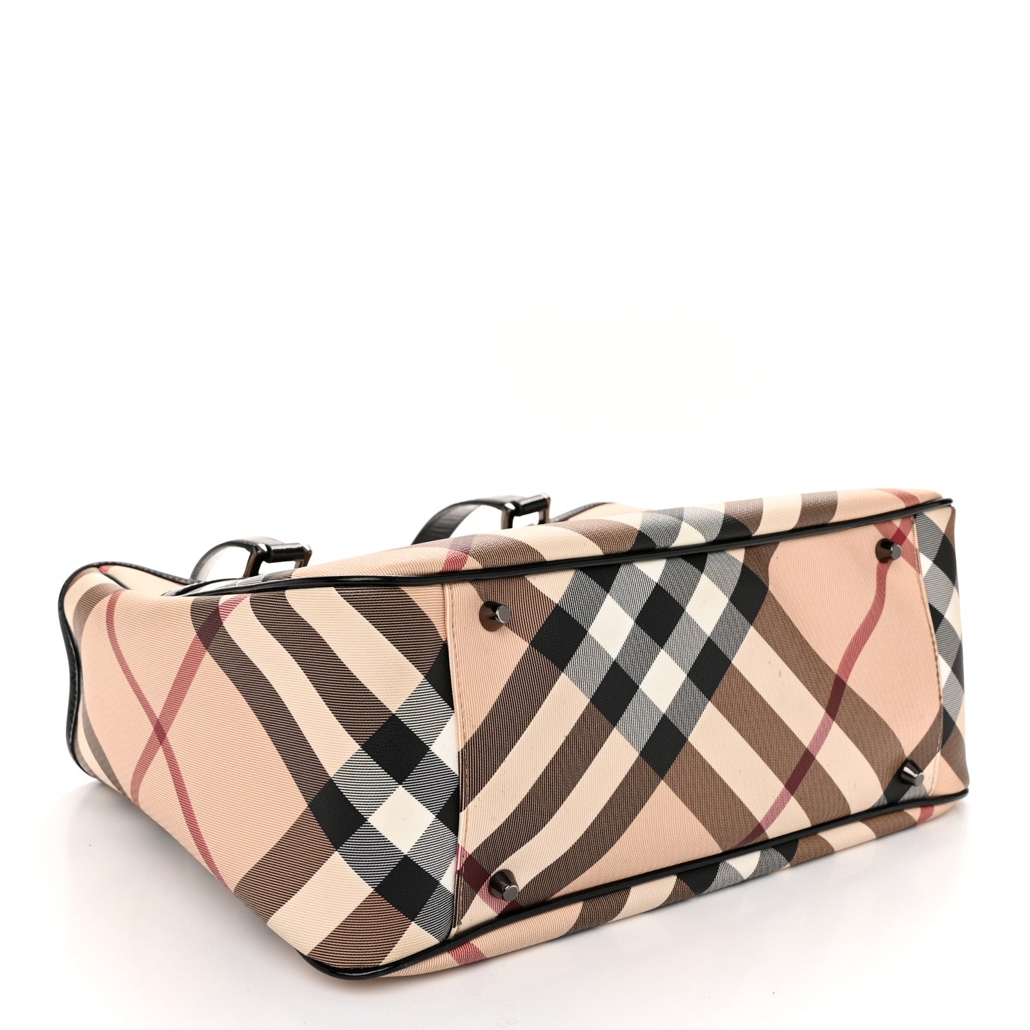 Burberry Nova Check Patent Medium Emmy Tote Black 4 of 11