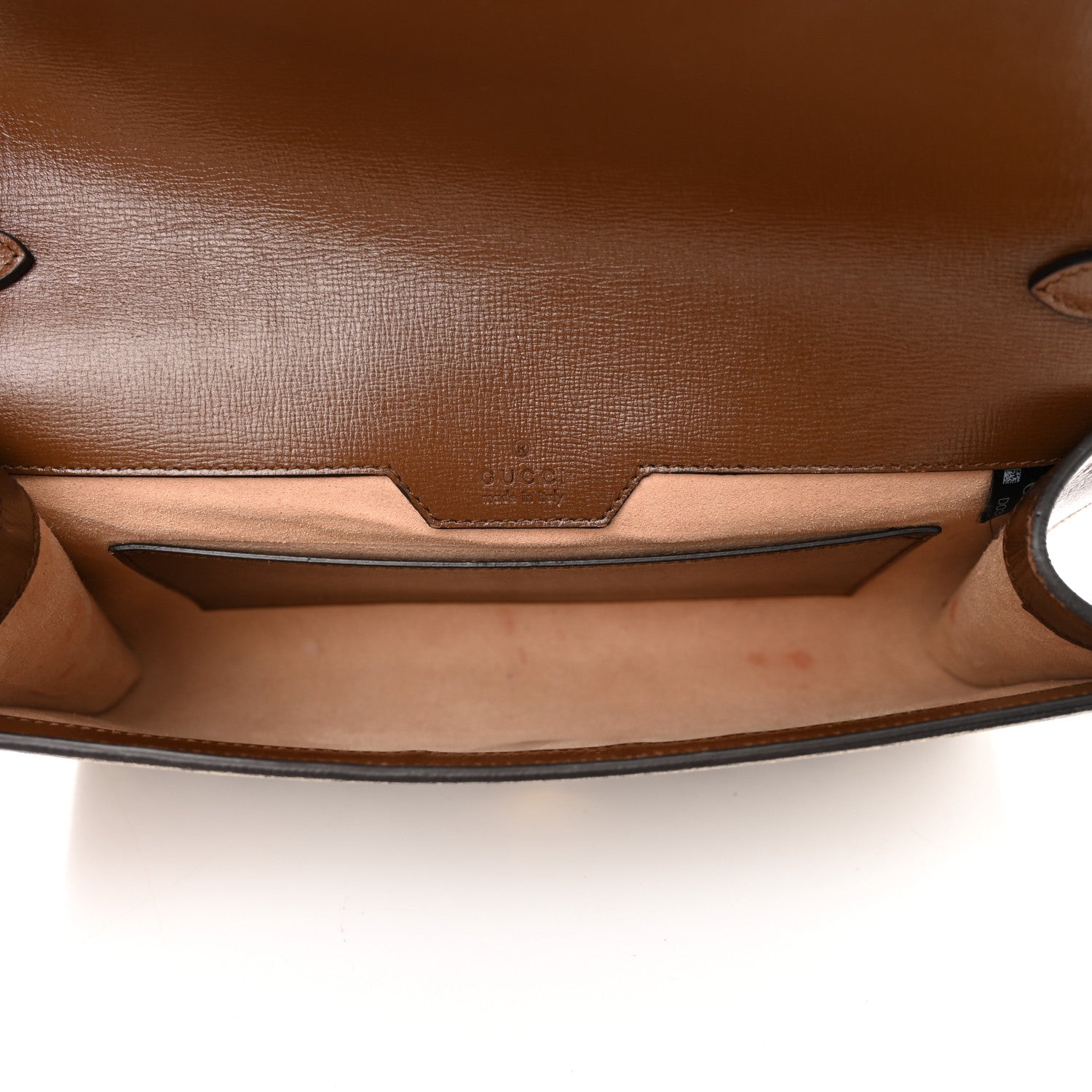 Gucci GG Supreme Monogram Azalea Calfskin Web Small Horsebit 1955 Crossbody Bag Beige Ebony Brown Sugar 5 of 15