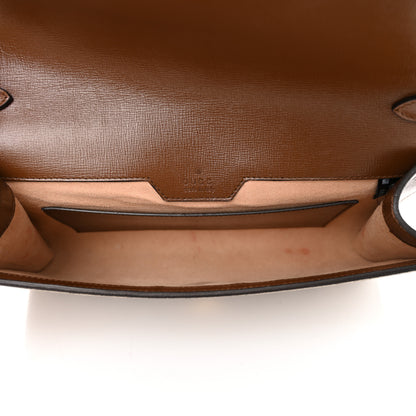 Gucci GG Supreme Monogram Azalea Calfskin Web Small Horsebit 1955 Crossbody Bag Beige Ebony Brown Sugar 5 of 15