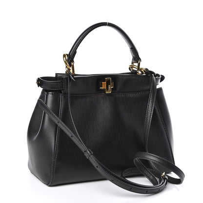 Fendi Nappa Monster Eyes Mini Peekaboo Iconic Satchel Black 3 of 9