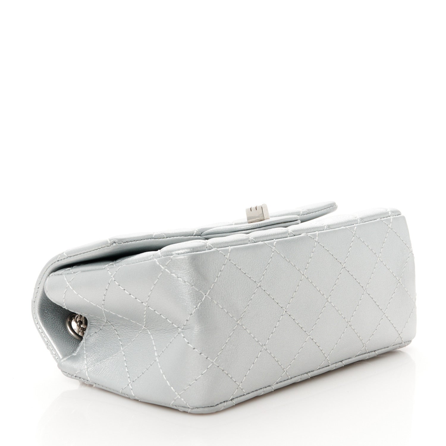 Chanel Metallic Grained Calfskin Quilted 2.55 Reissue Mini Flap Silver 4 of 10