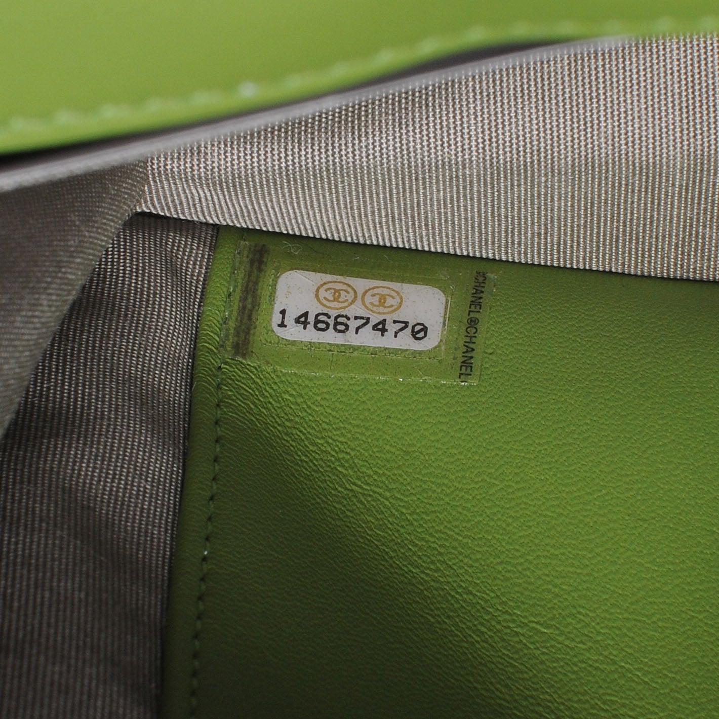 Chanel Patent Quilted Wallet On Chain WOC Lime Green 9 of 9