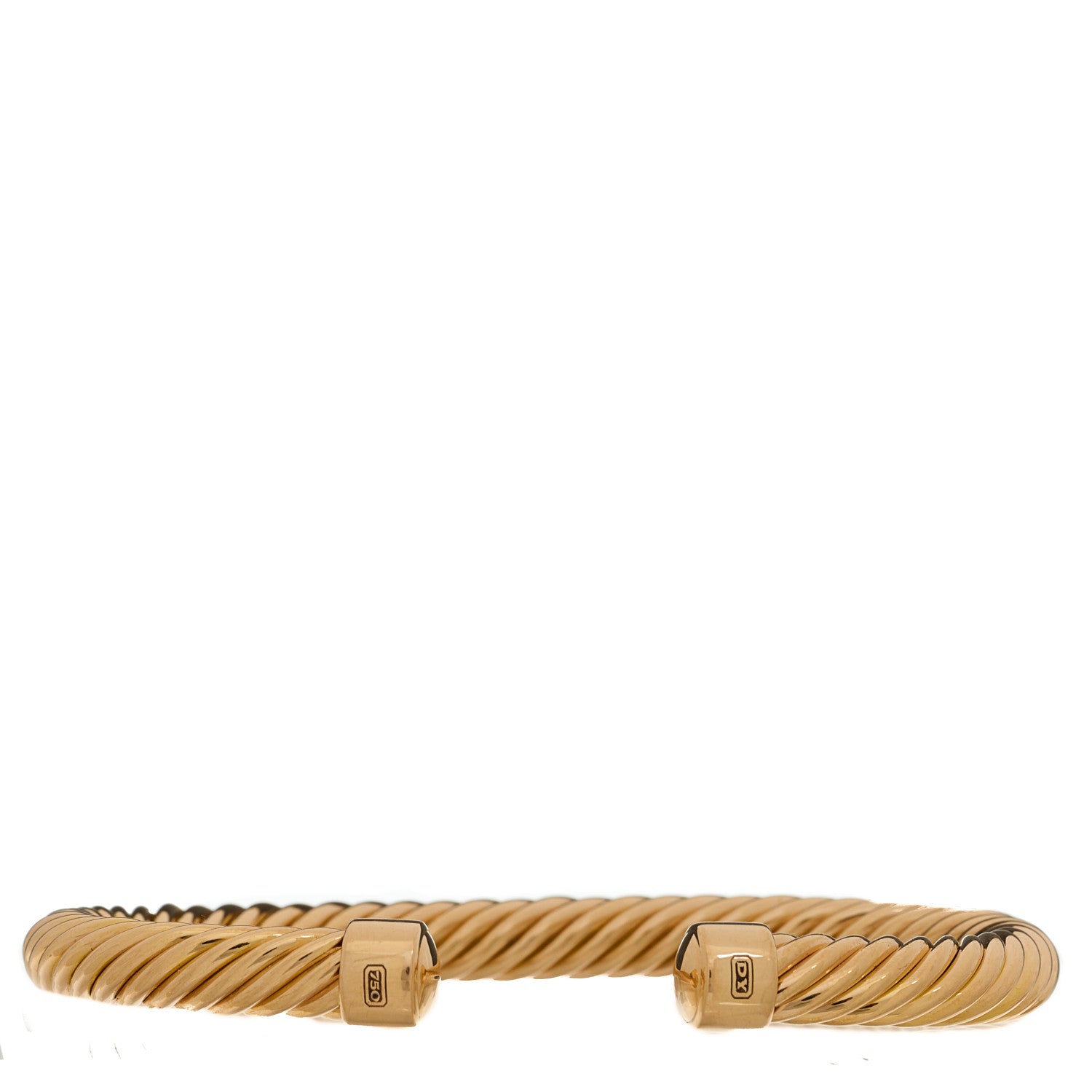 David Yurman 18K Rose Gold 7mm Cablespira Oval Bracelet 1 of 6