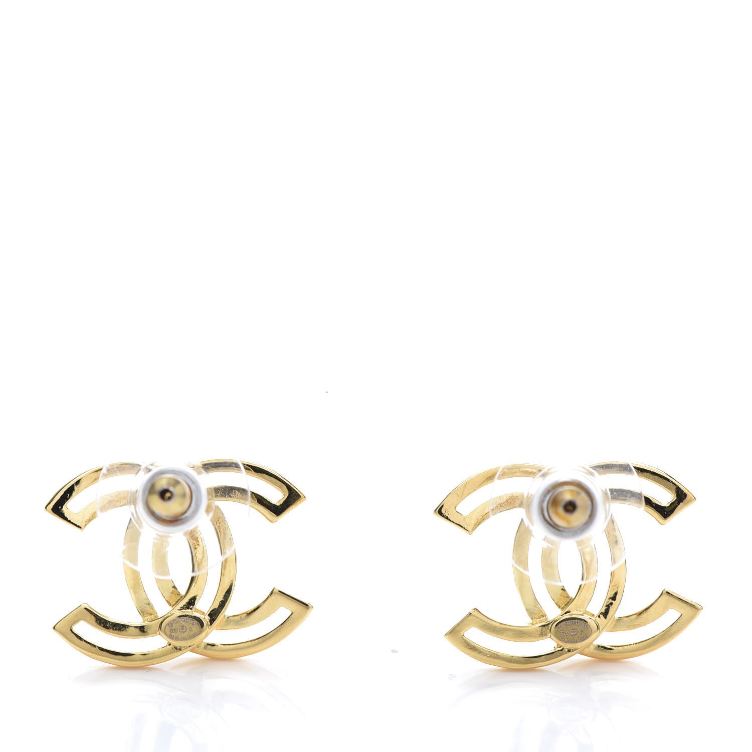 Chanel Metal Obazine CC Earrings Gold 4 of 5