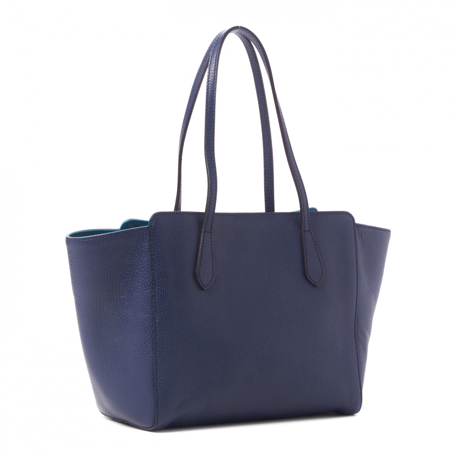 Gucci Dollar Calfskin Small Swing Tote Classic Marine Deep Cobalt 2 of 7