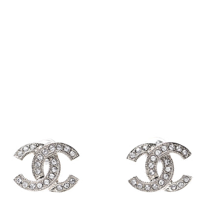 Chanel Crystal CC Earrings Light Gold 1 of 4