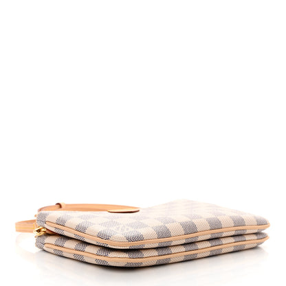 Louis Vuitton Damier Azur Double Zip Pochette 4 of 11