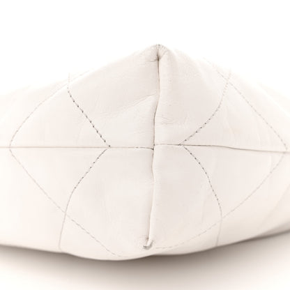 Chanel Shiny Calfskin Quilted Small Chanel 22 White 10 of 11