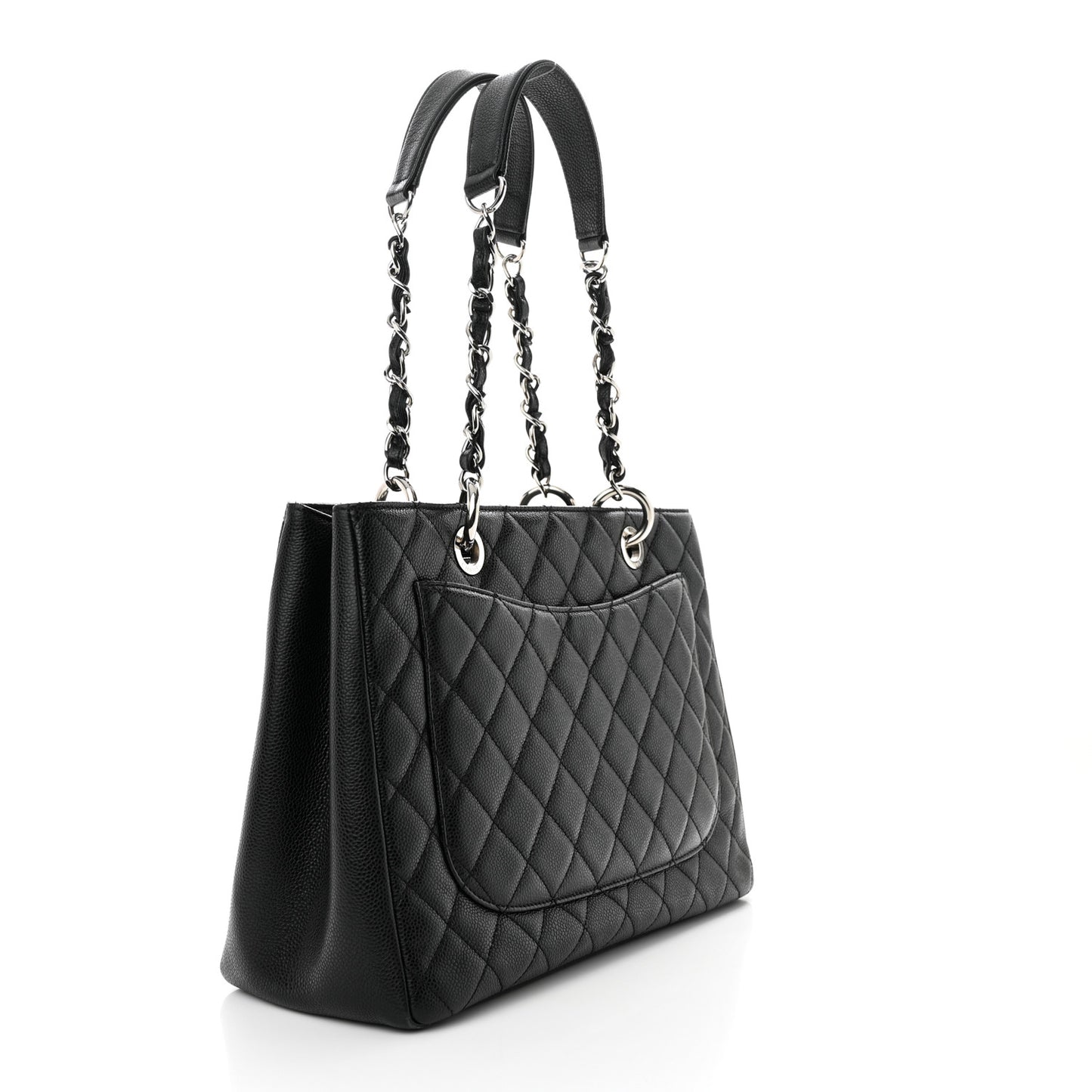 Caviar Quilted Grand Shopping Tote GST Black